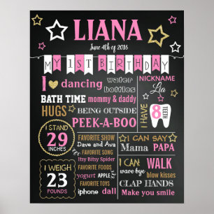 Póster Twinkle Tiwnkle Pequeña estrella poster de signos