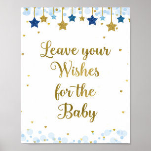 Póster Twinkle Twinkle Baby Shower quiere Rótulo para beb