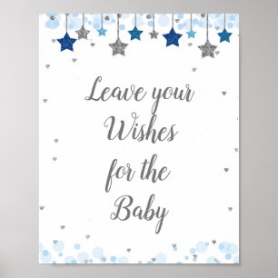 Póster Twinkle Twinkle Baby Shower quiere Rótulo para beb