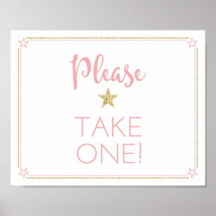 Póster Twinkle Twinkle Baby Shower Tome Un Rótulo