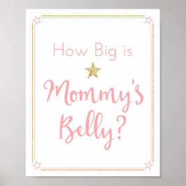 Póster Twinkle Twinkle Juego de Belly Baby Shower Little 