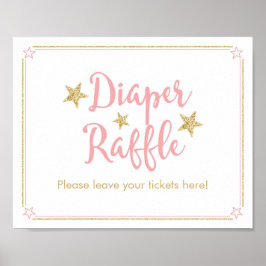 Póster Twinkle Twinkle Little Star Baby Shower RaffleSign