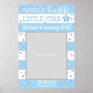 Póster Twinkle Twinkle Little Star Birthday Photo Prop