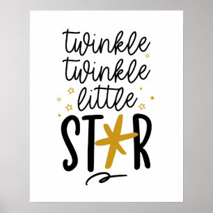 Póster Twinkle Twinkle Little Star Doodle