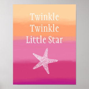 Póster Twinkle Twinkle Little Star Fish (Ocean Beach)