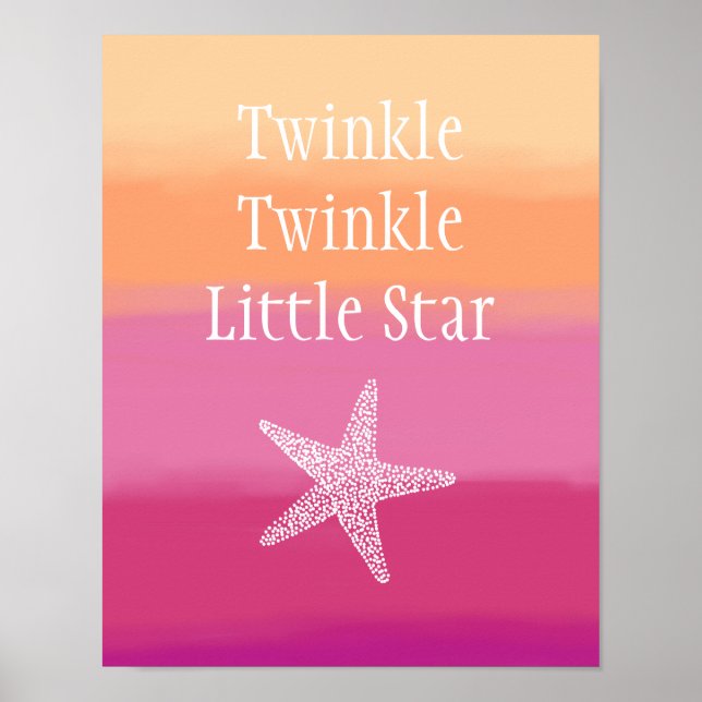 Póster Twinkle Twinkle Little Star Fish (Ocean Beach) (Frente)