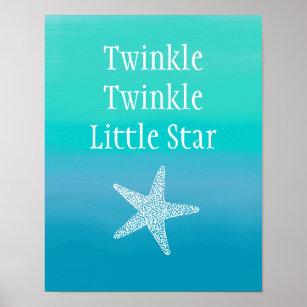 Póster Twinkle Twinkle Little Star Fish (Ocean Beach)