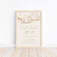 Twinkle Twinkle Little Star Ivory Welcome Poster