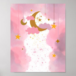 Póster Twinkle Twinkle Little Star Pink Blank DIY
