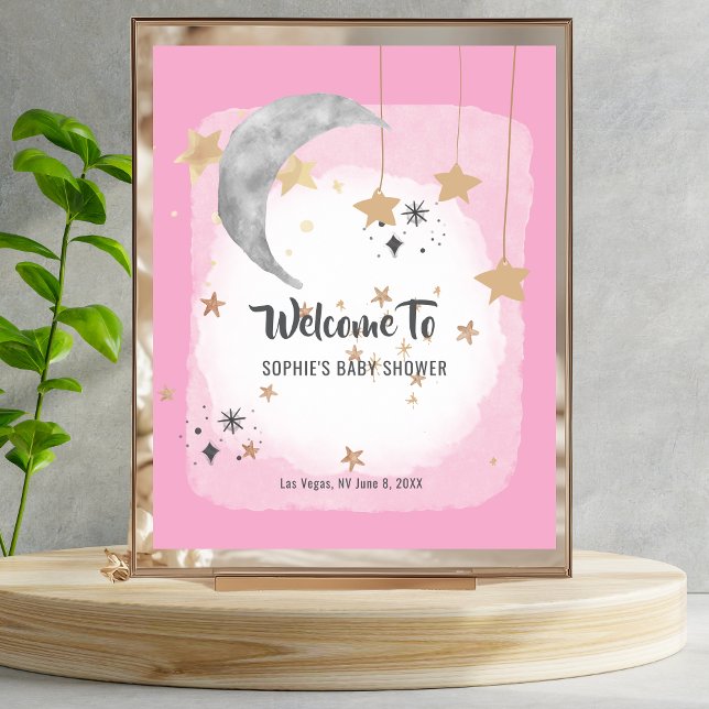 Póster Twinkle Twinkle Little Star Salpicadura Rosa Bienv (Subido por el creador)