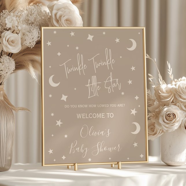 Póster Twinkle Twinkle Little Star Shower Welcome Sign (Subido por el creador)