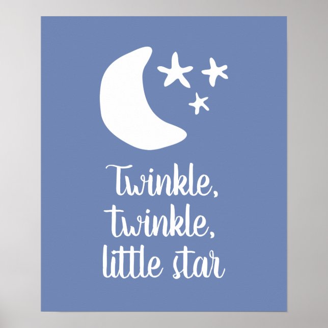 Póster Twinkle twinkle pequeña estrella lindo cuarto de b (Frente)