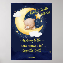 Póster Twinkle twinkle pequeña estrella pequeña ducha beb
