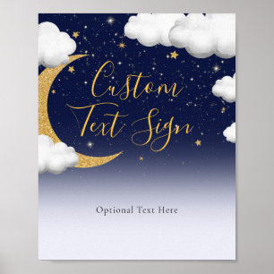 Póster Twinkle Twinkle Pequeña Estrella Primer Rótulo de 