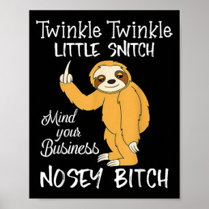 Póster Twinkle Twinkle Pequeña Niña Cuidado Con Tu Negoci