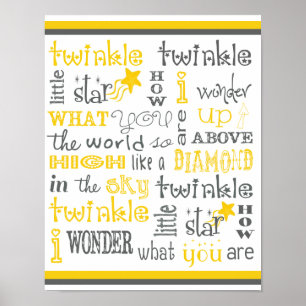 Póster Twinkle Twinkle Poster Pequeña Estrella