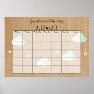 Póster Twinkle Twinkle Rustic Adivina La Fecha De Vencimi