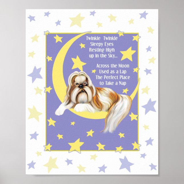 Póster Twinkle Twinkle Shih Tzu (Frente)