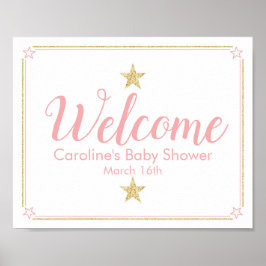 Póster Twinkle Twinkle Signo de bienvenida Baby Shower de