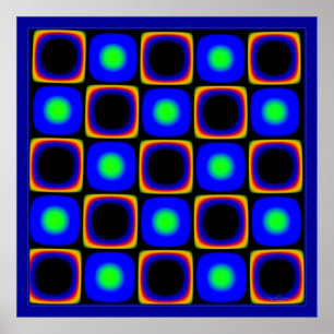 Póster Twinkling Green Dots