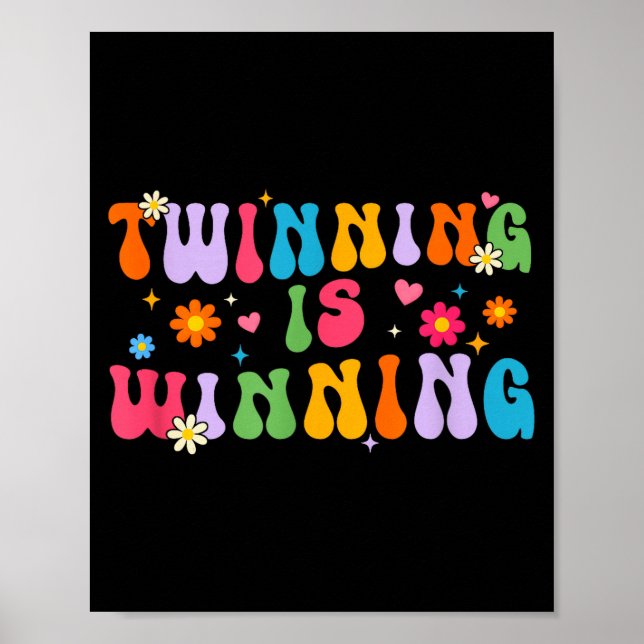 Póster Twinning Is Winning Twin Day Srit Week Friend  (Frente)
