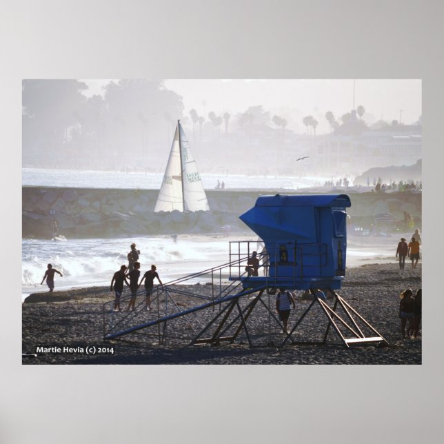 Póster Twins Bridges Lifeguard House y Sailboat II (Frente)