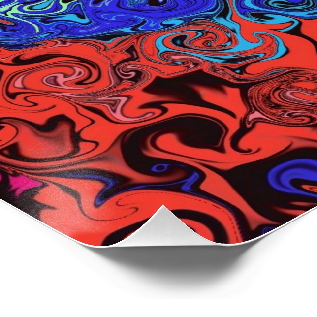 Póster Twirlers de color abstracto / (Esquina)