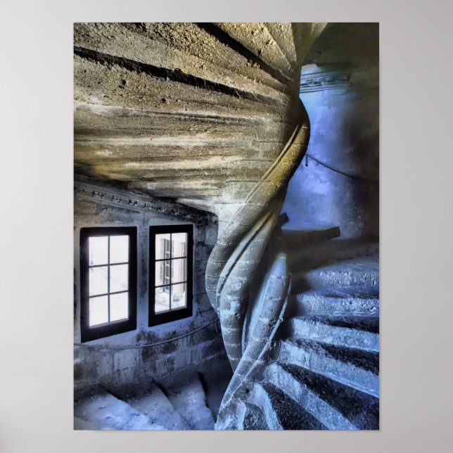 Póster Twisted Spiral Staircase, France (Frente)
