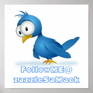 Póster Twitter Sígueme por su nombre de usuario