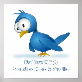 Póster Twitter Sígueme por su nombre de usuario