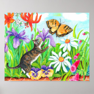 Póster Two Branching Out kid's wall art - Daisy our Cat