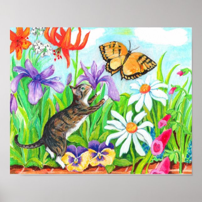 Póster Two Branching Out kid's wall art - Daisy our Cat (Frente)