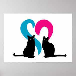 Póster Two cats in love