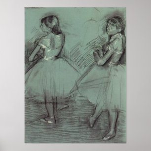 Póster Two Dancers by Edgar Degas, Vintage Ballet Art