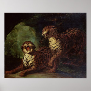 Póster Two Leopards, c. 1820