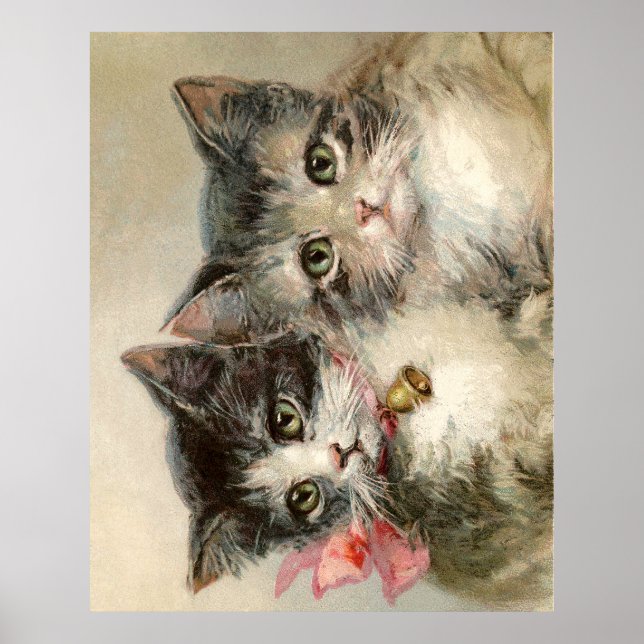 Póster Two lovely Victorian kittens (Frente)