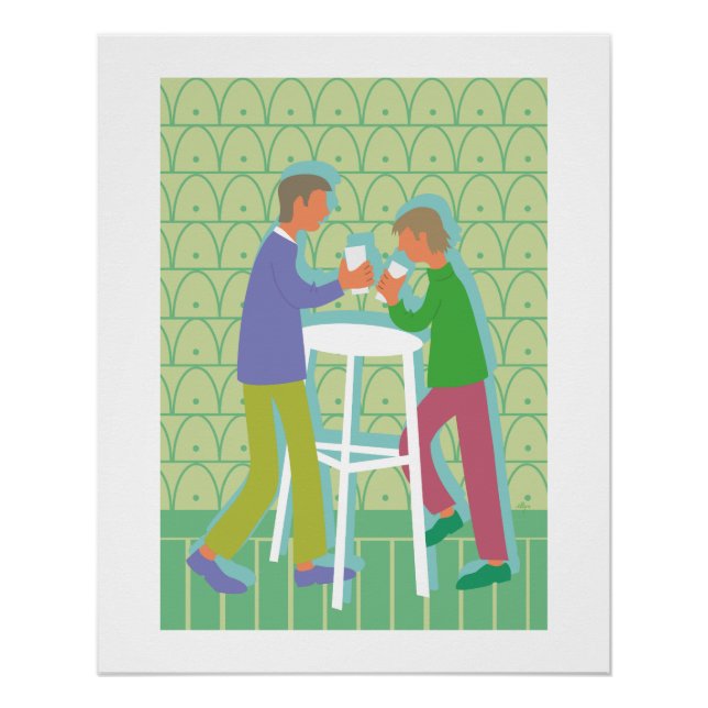 poster two men talking (Anverso)