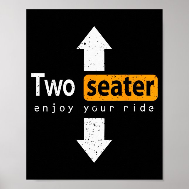 Póster Two-seater Enjoy The Ride Funny Swingers Wife Swap (Frente)