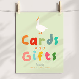 Póster Two Silly goose Cards and Gifts Birthday Sign