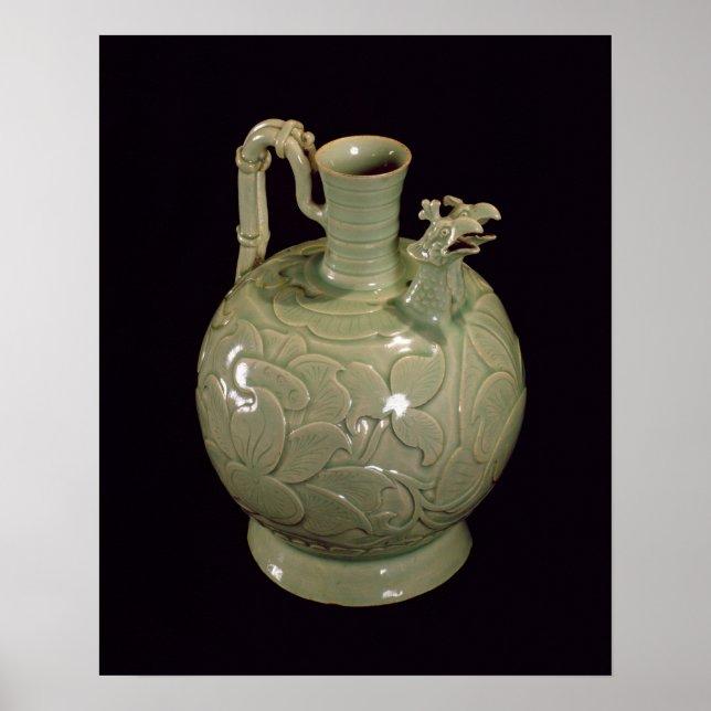 Póster Two spouted jug with a leaf design (Frente)