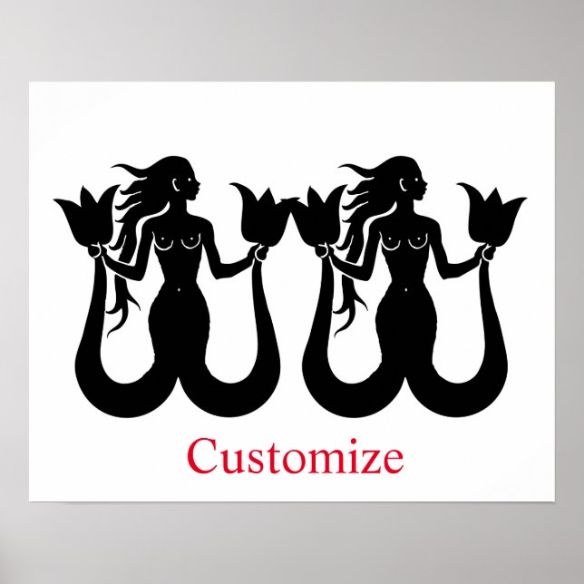 Póster Two-Tail Mermaid Silhouette Thunder_Cove (Frente)