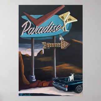 Póster Two Tickets a Retro Las Vegas Sign poster