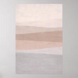 Póster Two-Tone Neutral Abstract Minimal Modern Horizon