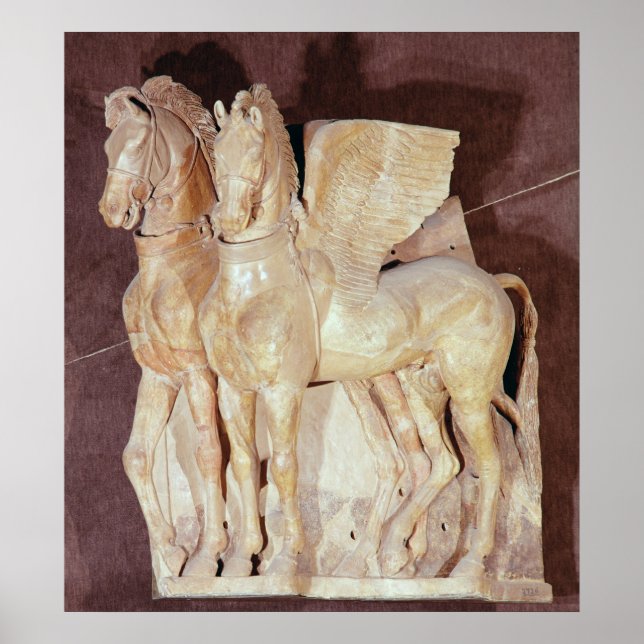 Póster Two winged horses from the pediment of a (Frente)