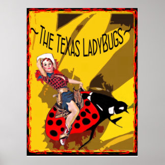 Póster TX LadyBugs Poster con Kitty Bug