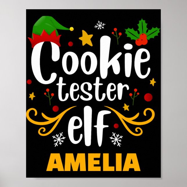 Póster Tygraphy Cookie Tester Elf Family Matching T Shirt (Frente)