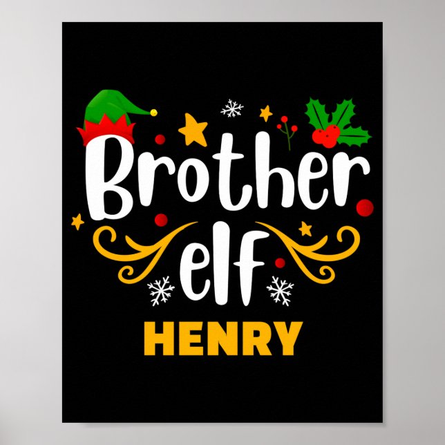 Póster Tygraphy Hermano Elfo Diversión Familia Combinando (Frente)
