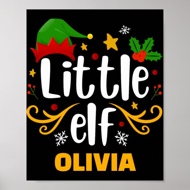 Póster Tygraphy Little Elf Fun Family Matching T Shirt  (Frente)