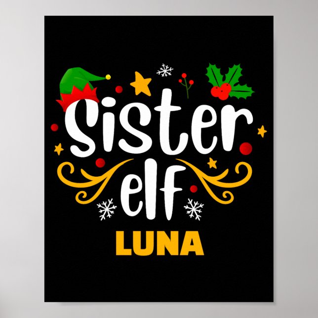 Póster Tygraphy Sister Elf Fun Family Matching  (Frente)