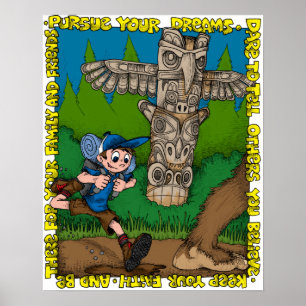 Póster Tyler Bounds persiguiendo a Bigfoot